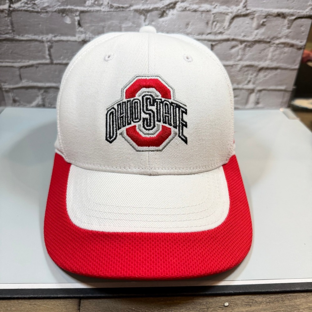Nike Ohio State Buckeyes Hat Cap White Red Adjustable Team NCAA Football